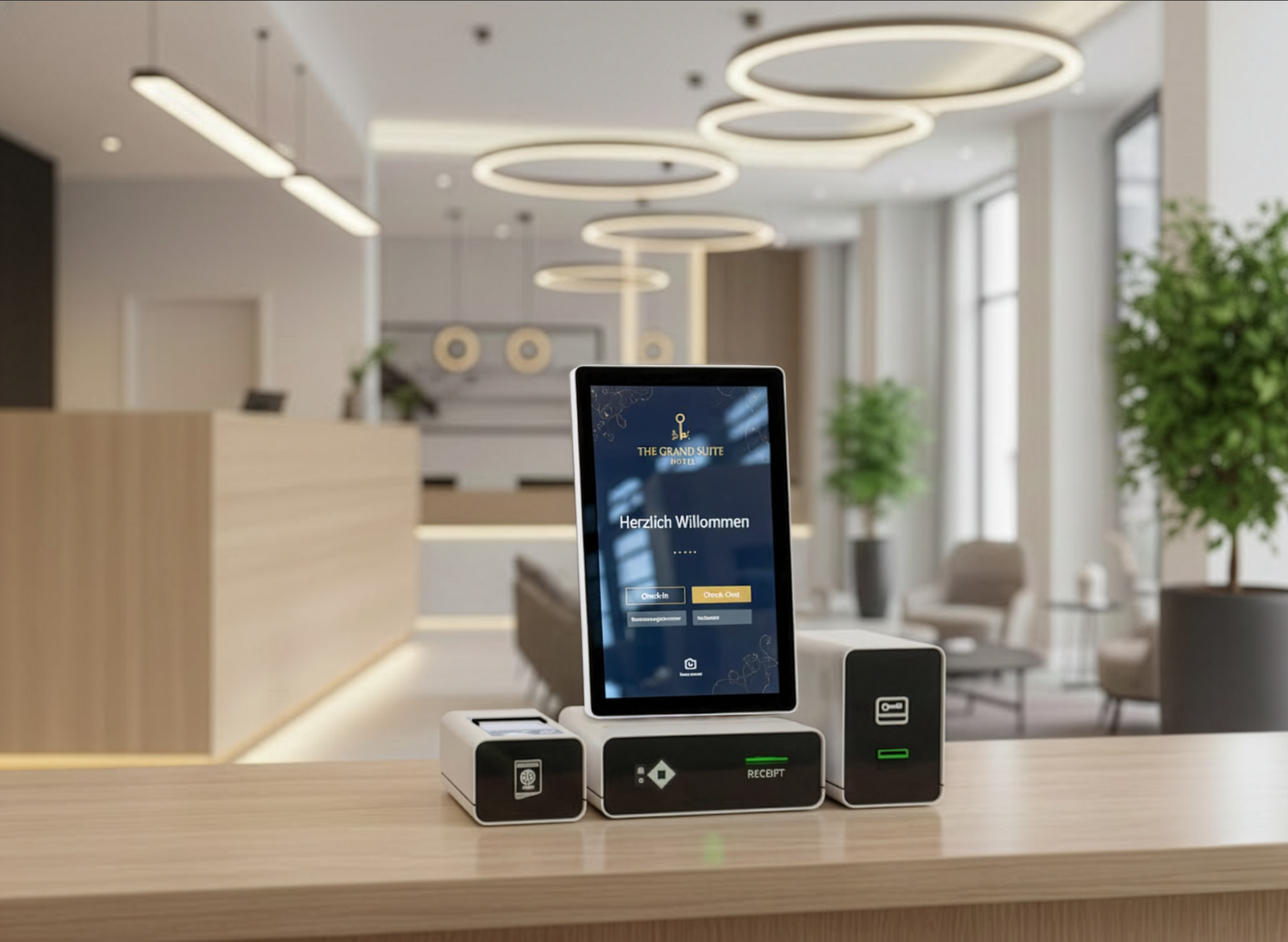 Table-Top Check-in Terminal mit modularen Erweiterungen